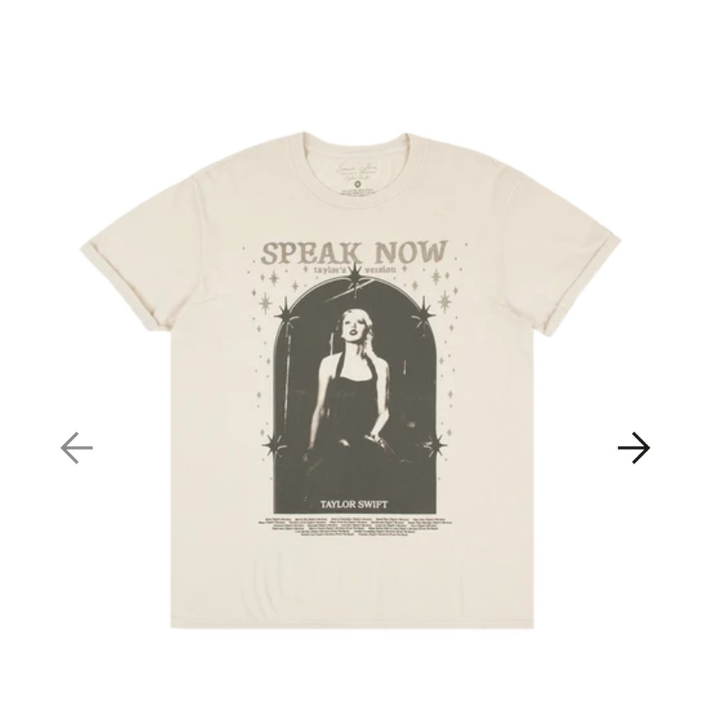 SPEAK NOW (TAYLOR'S VERSION) TRACKLIST TAUPE T-SHIRT
